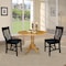 International Concepts 42 in. Dual Drop Leaf Table with 2 Slat Back Dining Chairs - 3 Piece Dining Set K04-42DP-C46-61P - alternate 3